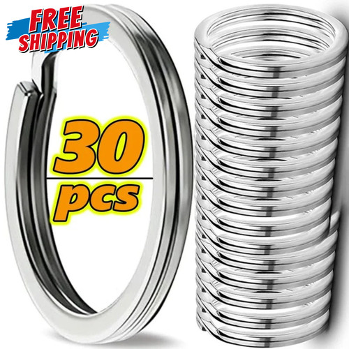 30pcs key rings - key, stainless