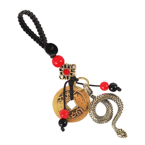 Retro five coins - brass, snake