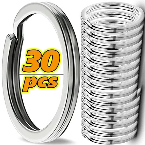 30pcs key rings stainless - 30pcs,